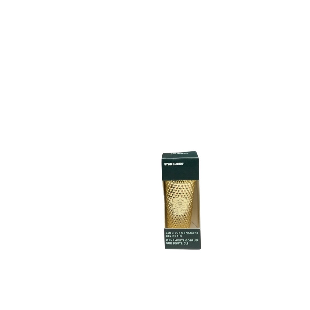 Starbucks Key Chain Bling Fall Winter Holiday Christmas 2022 Coffee Cup - Gold